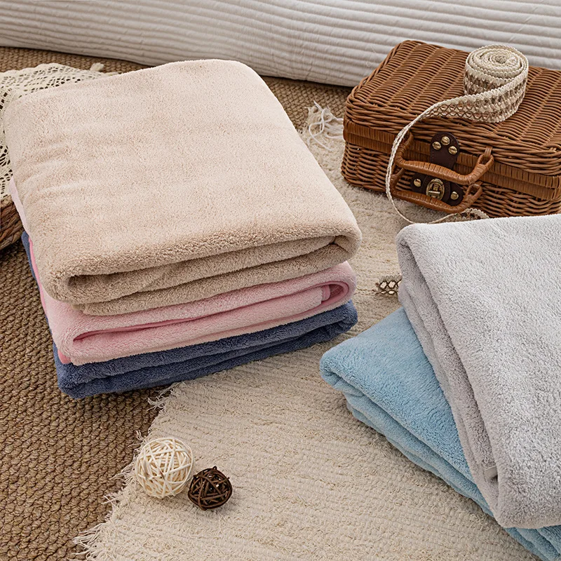 Toalla de baño para bebé, Poncho con capucha, envoltura de baño de lana Coral para recién nacido, toalla de baño absorbente Ultra suave con gorro, baño de secado rápido - imagen 3