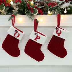 Calcetines navideños con letras y árbol de Navidad para bebé