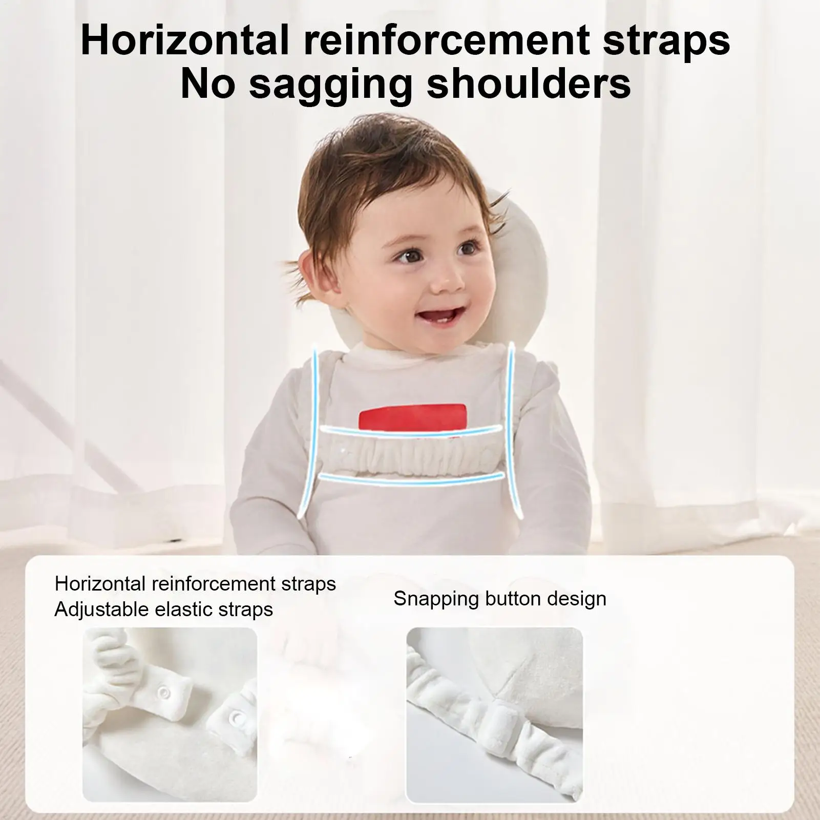 Protector de cabeza de bebé, cojín de soporte de caída de dibujos animados para bebé pequeño, Protector de cabeza trasera para niño y niña, avión de viaje al aire libre - imagen 3