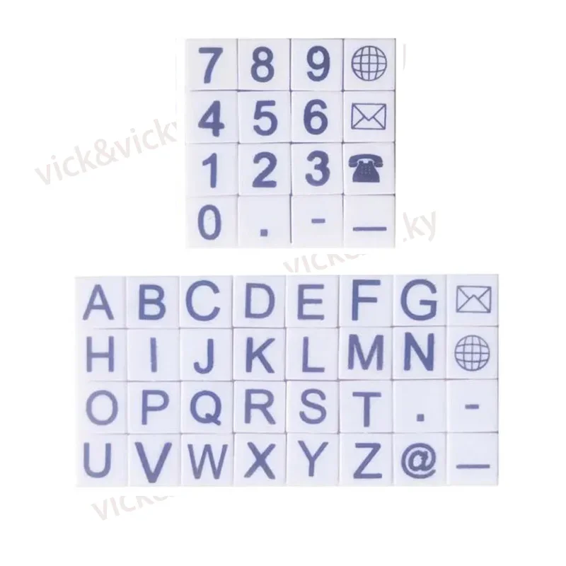 number 0-9 And English  A-Z 3070 Tile 1x1with printed compatible accessory brick DIY building block Computer keyboard  toys - imagen 2
