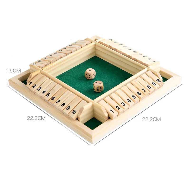 Juego de dados en caja para 2-4 jugadores, juego de mesa clásico para adultos, juego de mesa de madera con dados y instrucciones, juego de estrategia - imagen 5