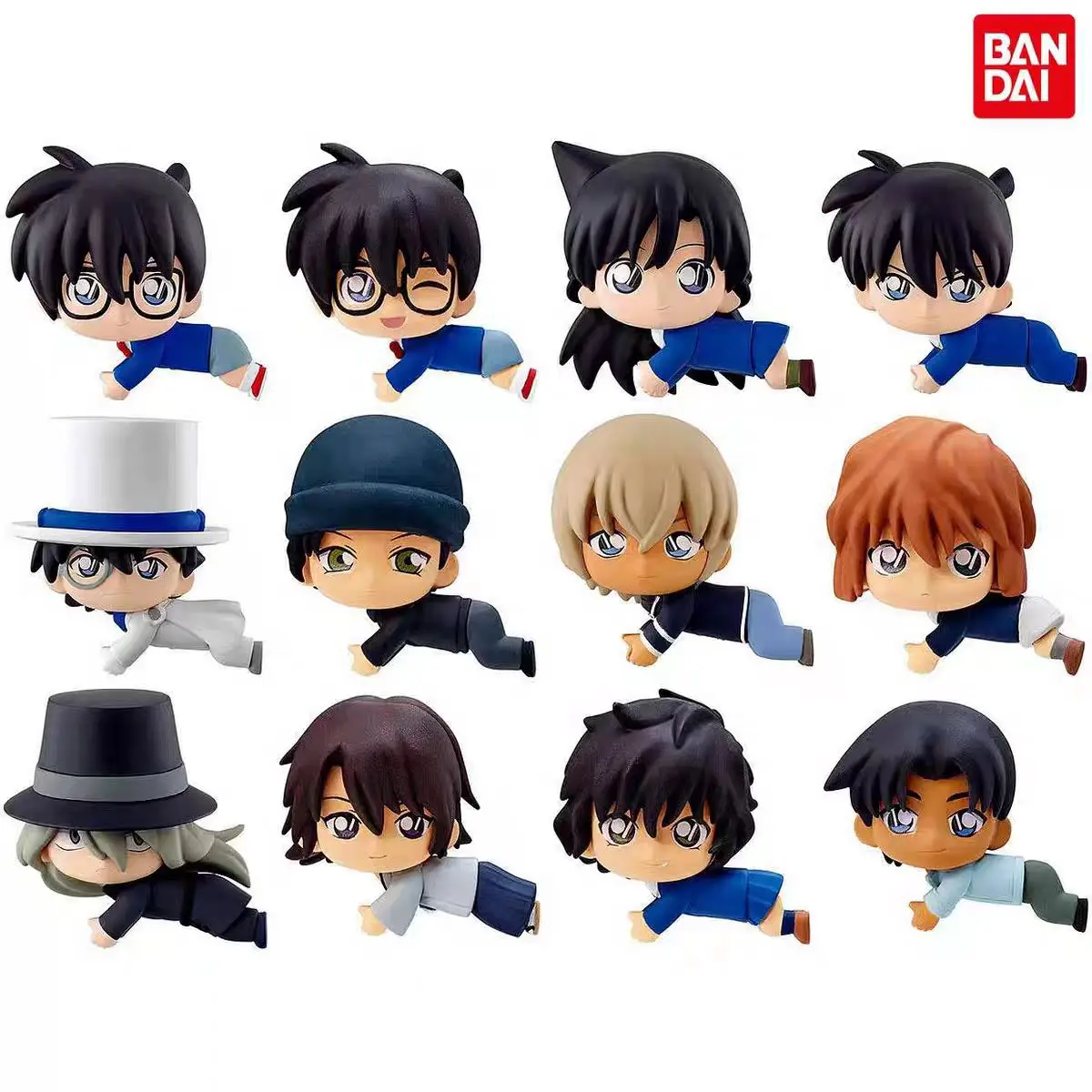 Figura de acción auténtica de Detective Conan Akai Kidd Mouri Lan'an, modelo de dibujos animados transparente en Gacha Data Online, habitación