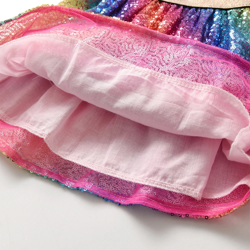 Dxton Tutú de ballet para niñas brillante con lentejuelas arcoíris - imagen 5