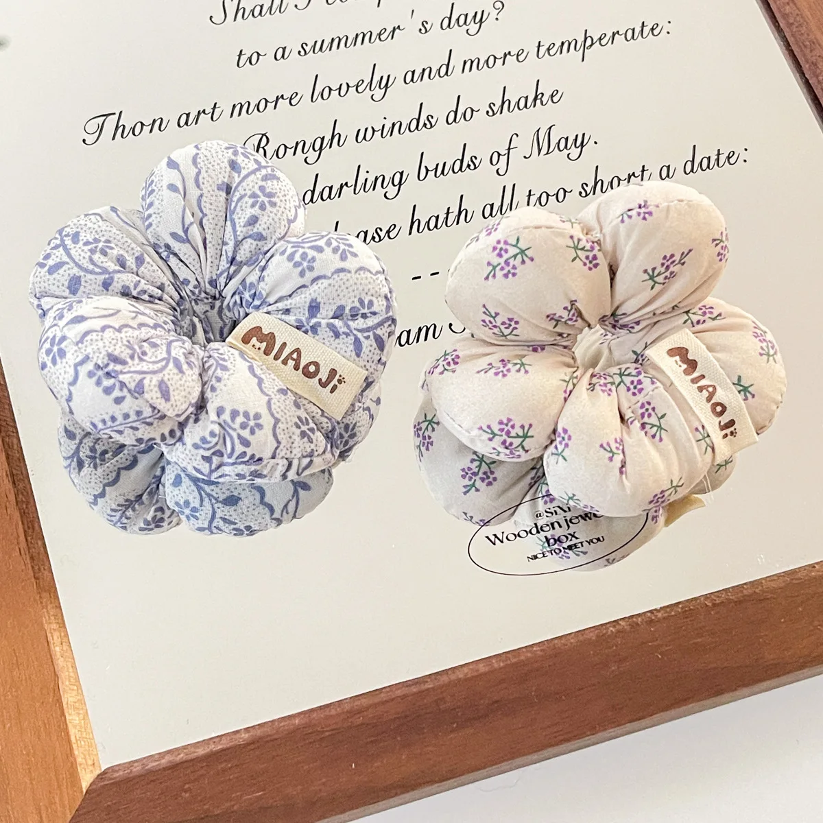 Dulce esponja Floral banda para el cabello del intestino grueso Linda diadema de flores niña Floral accesorios para el cabello para padres e hijos cuerda para el cabello - imagen 4