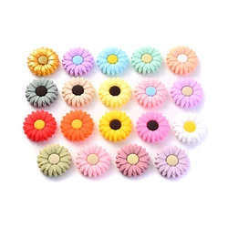 Collar de dentición floral de silicona para bebé con clip para chupete