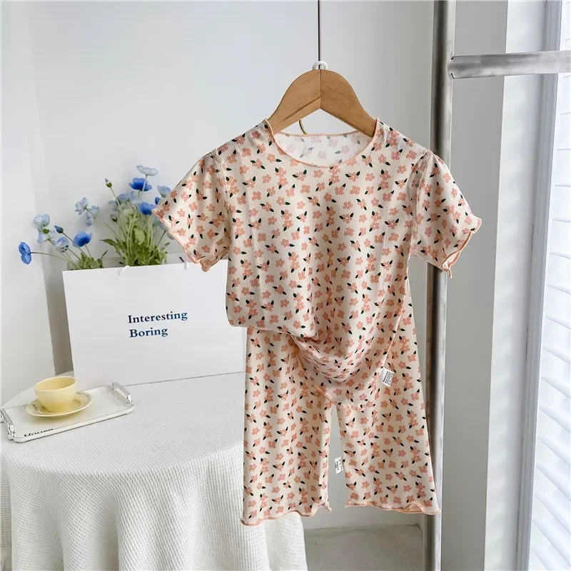 Somenie Pijama infantil de algodón floral – Verano - imagen 3