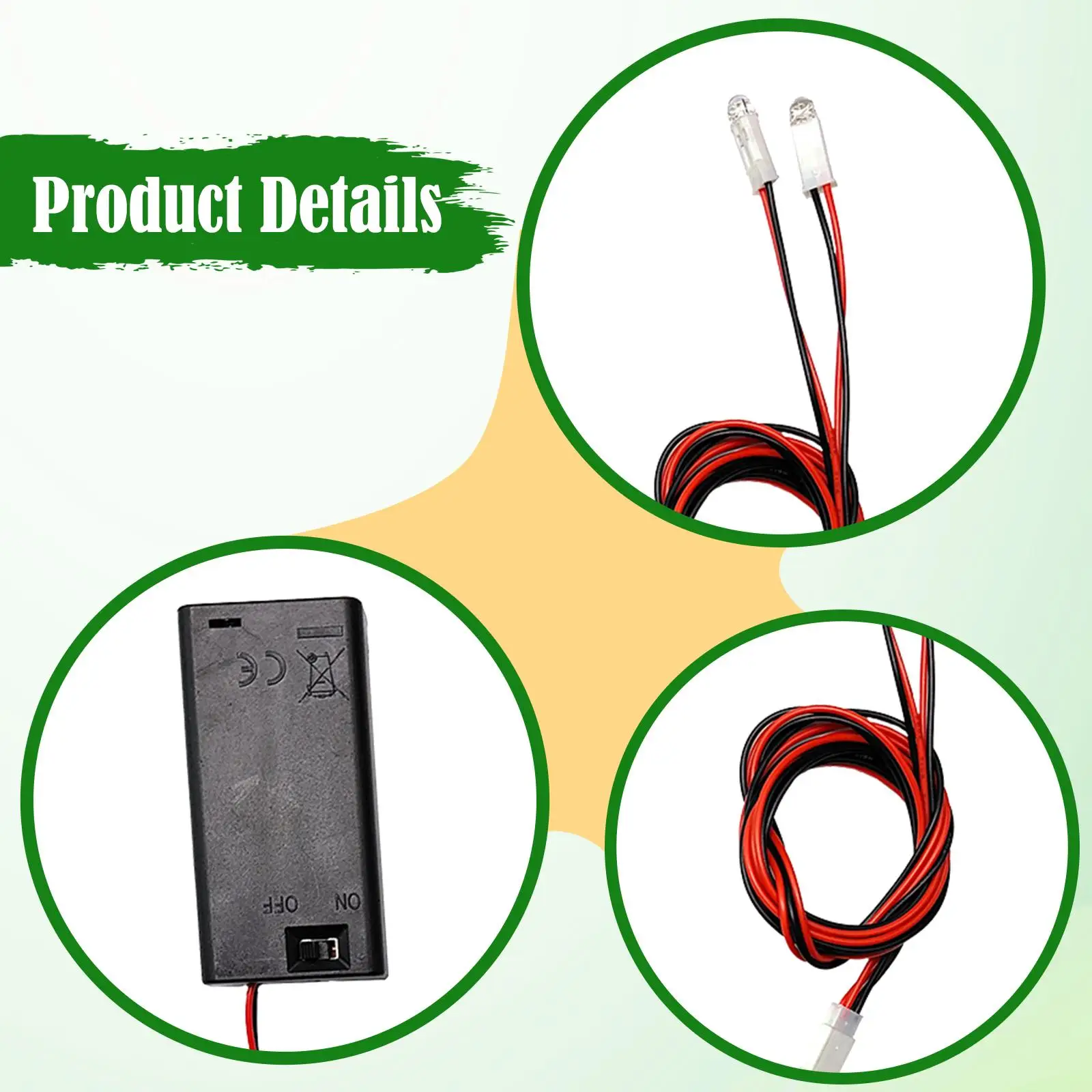 Kit de iluminación para casa de muñecas, luz modelo hecha a mano, luz nocturna, muebles, caja de batería de luces LED en miniatura pequeñas DIY con Mini lámpara LED - imagen 5