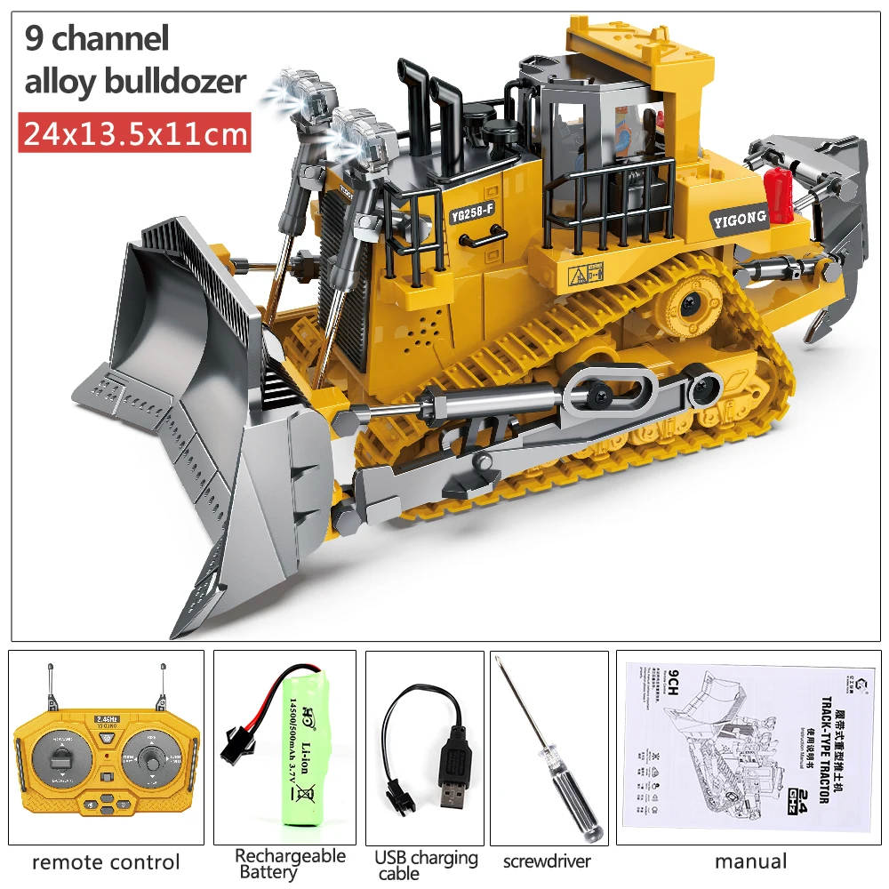 RC Bulldozer Yellow
