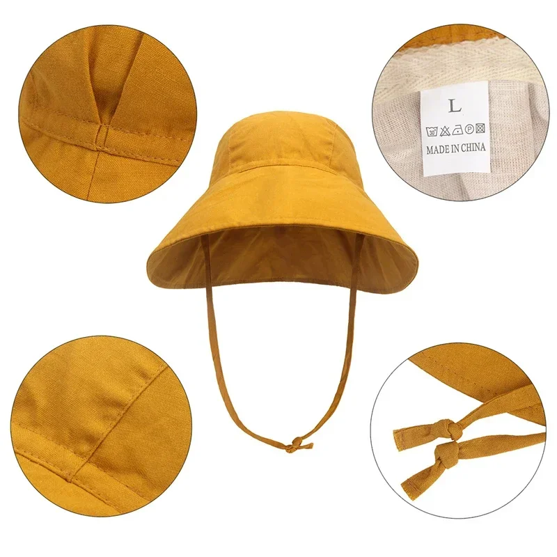 Sombrero solar infantil de ala ancha para playa niños y niñas - imagen 4