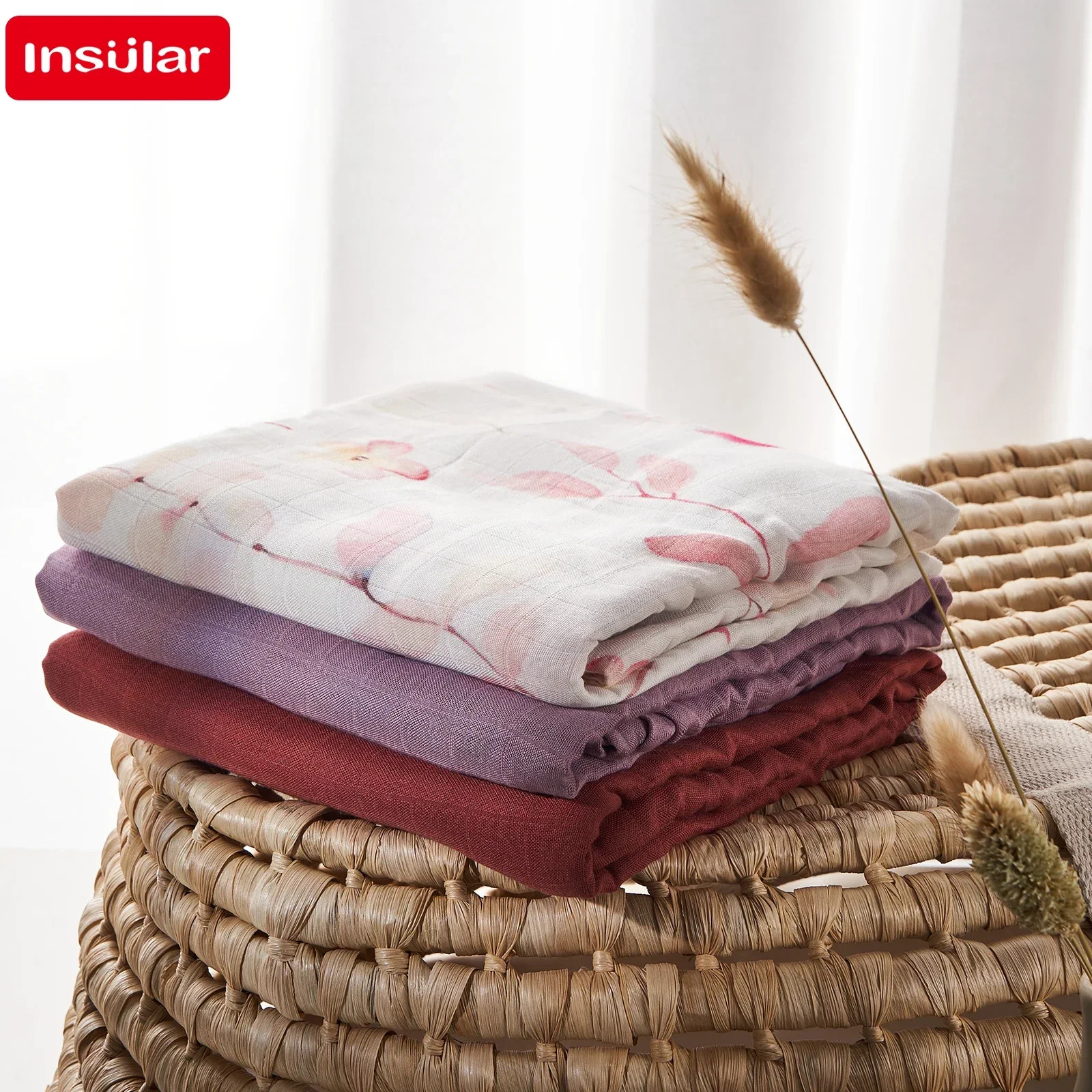 Manta de muselina de algodón para bebé, manta suave para recién nacido, gasa de baño, saco de dormir para niños, cubierta para cochecito de 130x130cm - imagen 5