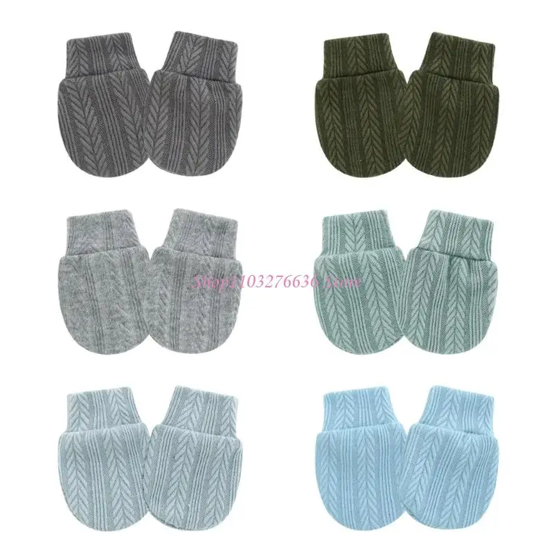 Las suaves manoplas algodón para bebés R6FD evitan diseño rasguños en para bebés 0 a 1 mes - imagen 4