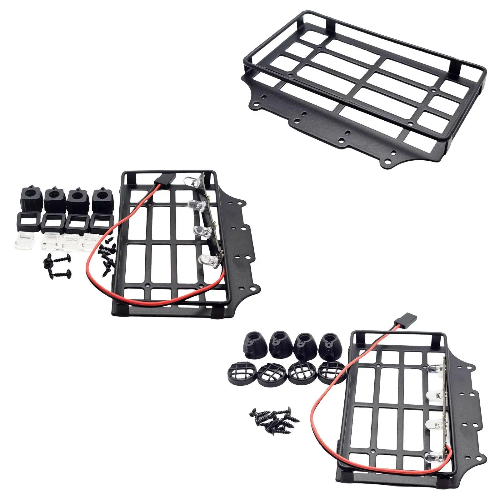 Metal Roof Luggage Rack Sturdy RC Crawler Parts for MN82 1:12 RC Crawler Car