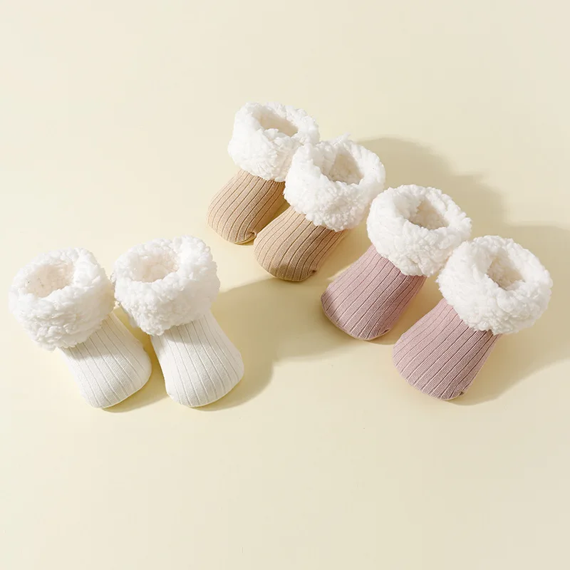 Calcetines forro polar térmicos para bebé - Algodón suave unisex - imagen 5