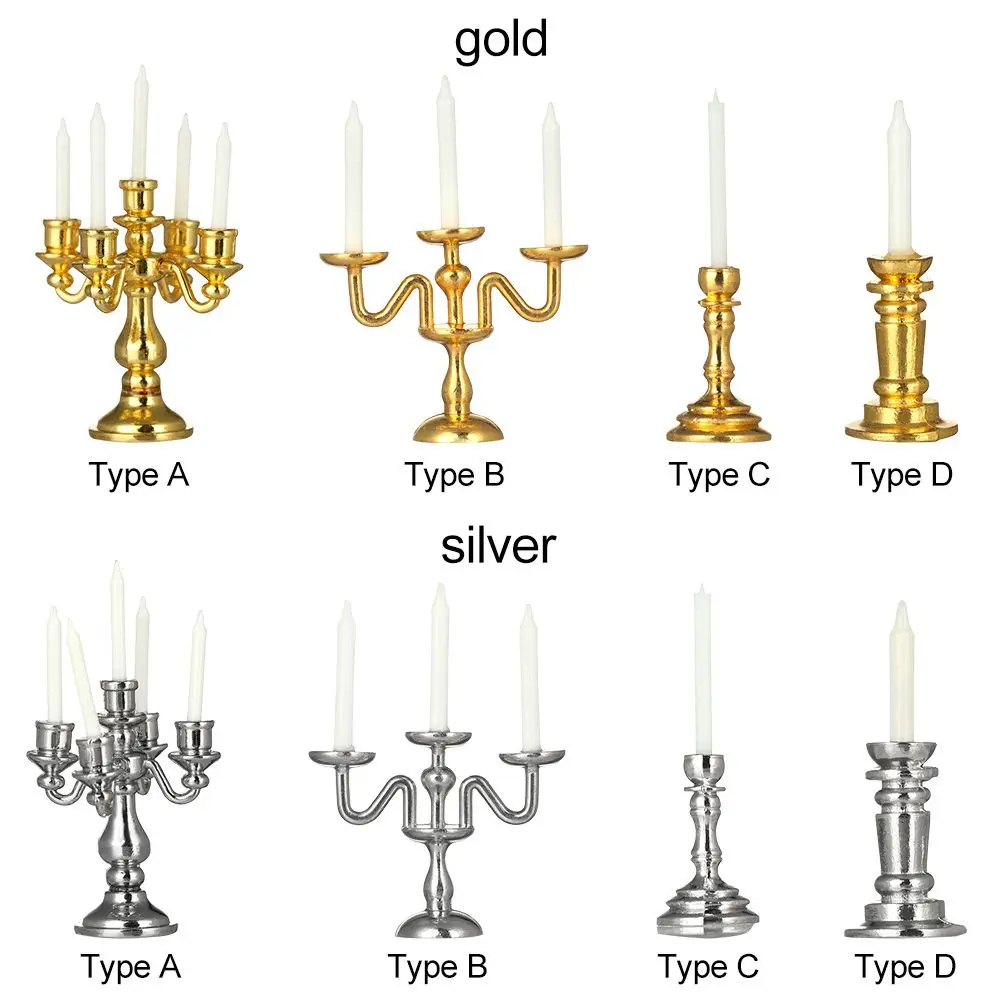 Candelabro miniatura para casa de muñecas – Adorno decorativo - imagen 2