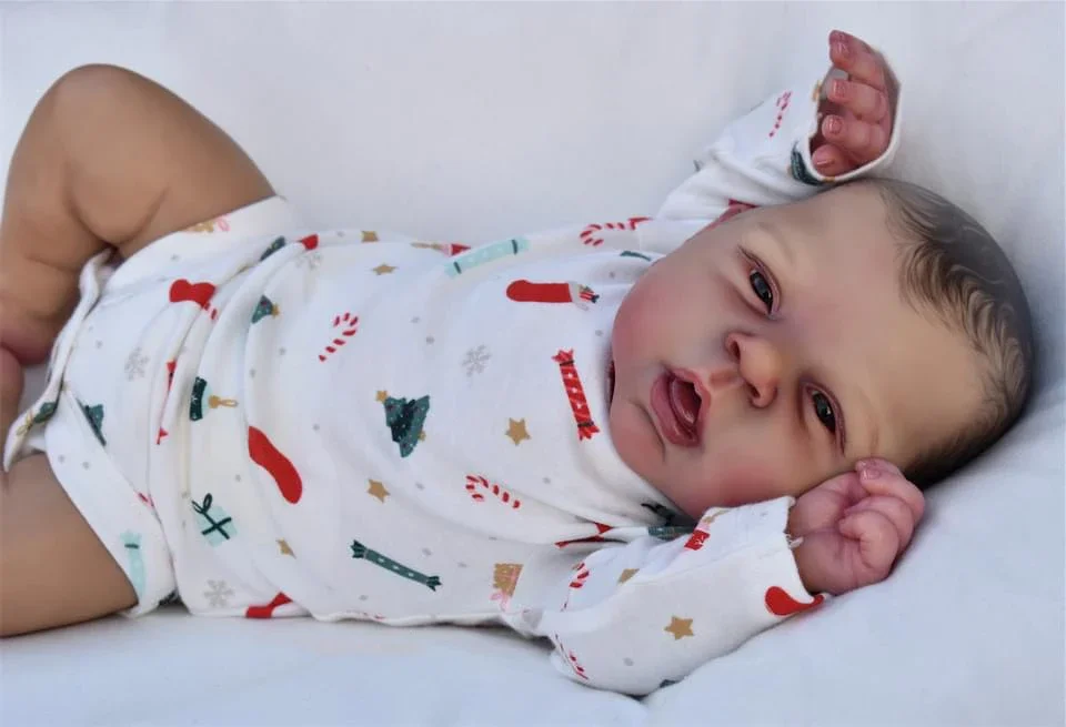 NPK 19 ''pelo terminado hecho a mano pintado Estella realista bebé Reborn cuerpo suave muñeca recién nacida niños muñecas de regalo - imagen 5