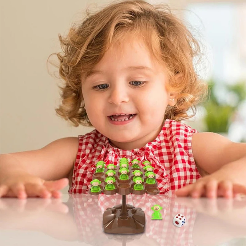 Juguete de tallo de árbol de equilibrio de mono para niños, entrenamiento de equilibrio de enfoque, juego de mesa interactivo para padres e hijos, regalo de aprendizaje Montessori - imagen 2