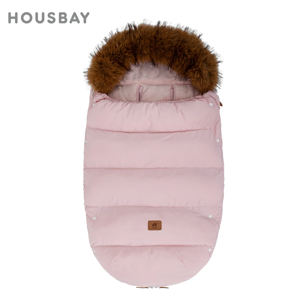 Cochecito de bebé de invierno, accesorios universales para cochecito de bebé, sobre negro a prueba de viento, cálido para descarga de Hospital de recién nacido