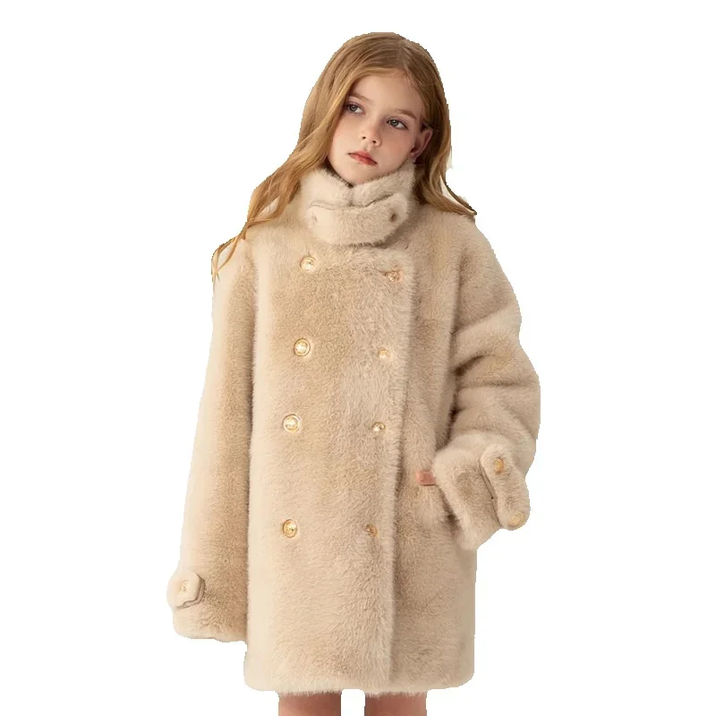 Parka de piel sintética para niños – Abrigo largo de invierno - imagen 5