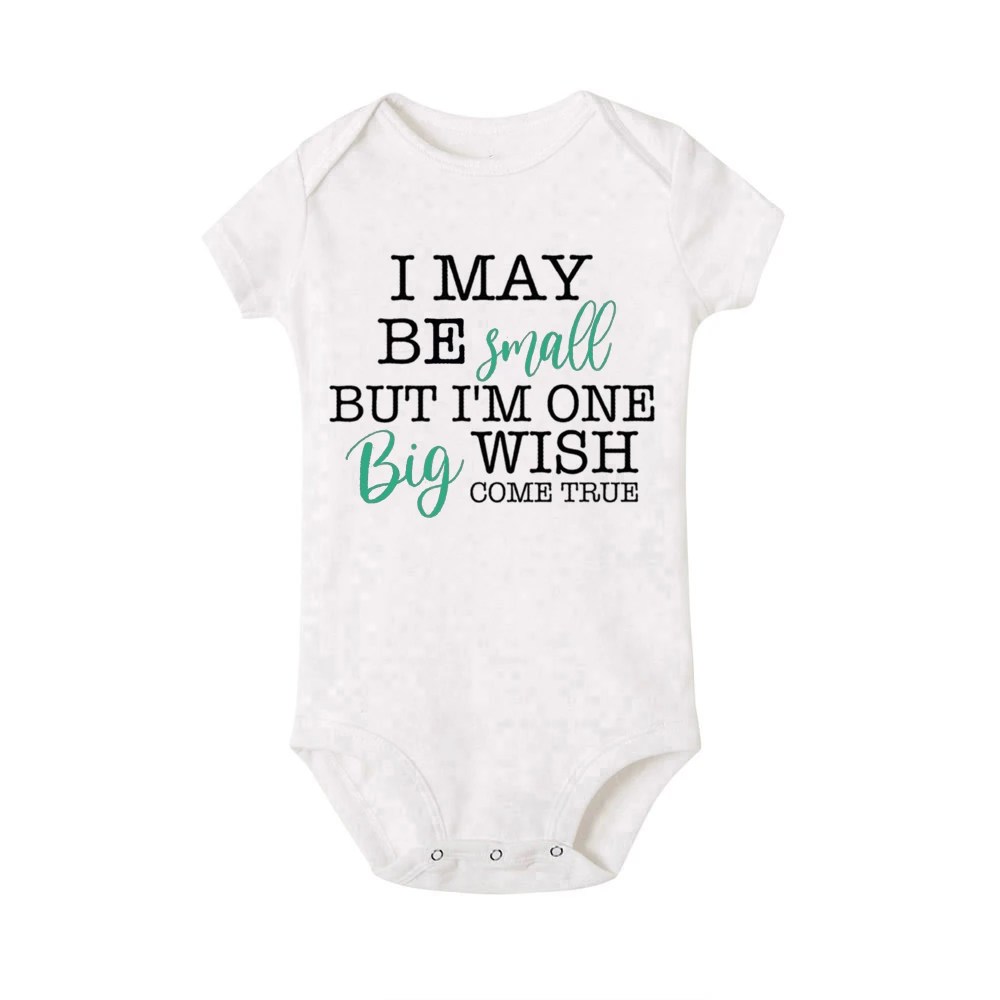 May Be Amall But I'm One Big Wish Come Ture, pelele para bebé, mono para recién nacido, mono de manga corta, ropa de bebé IVF Success NICU - imagen 4