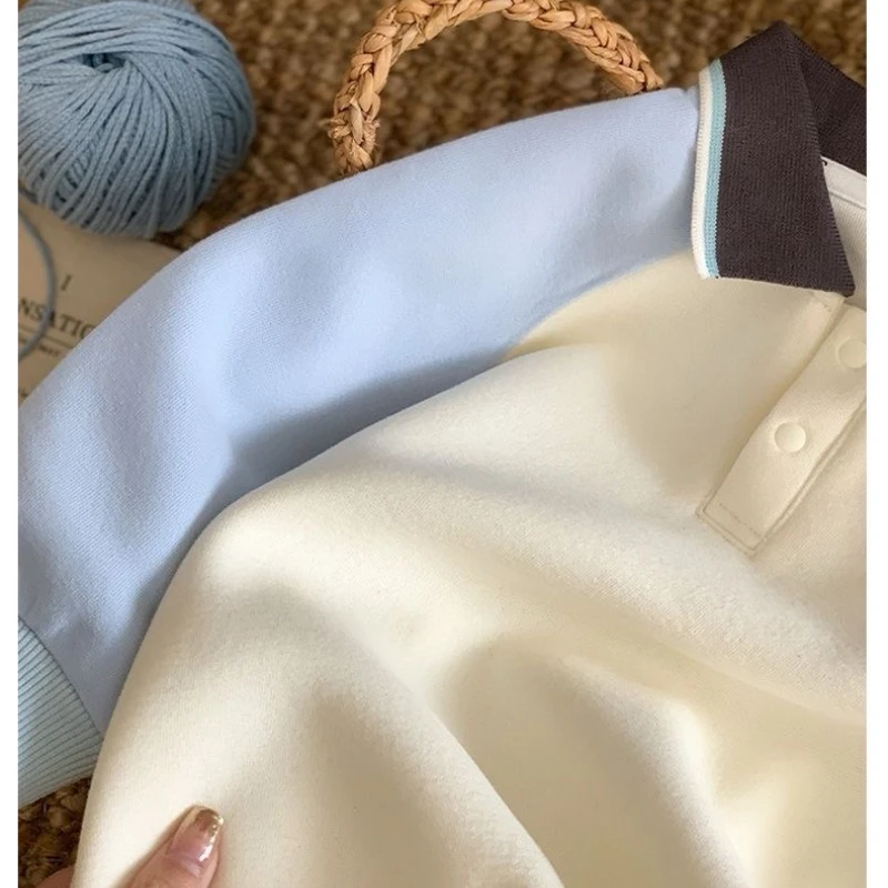 Pelele tipo Polo con solapa para bebé, Unisex, para otoño, Bordado de letras infantiles, ropa bonita para orugas, mono de Halloween de manga larga para niñas y niños - imagen 5