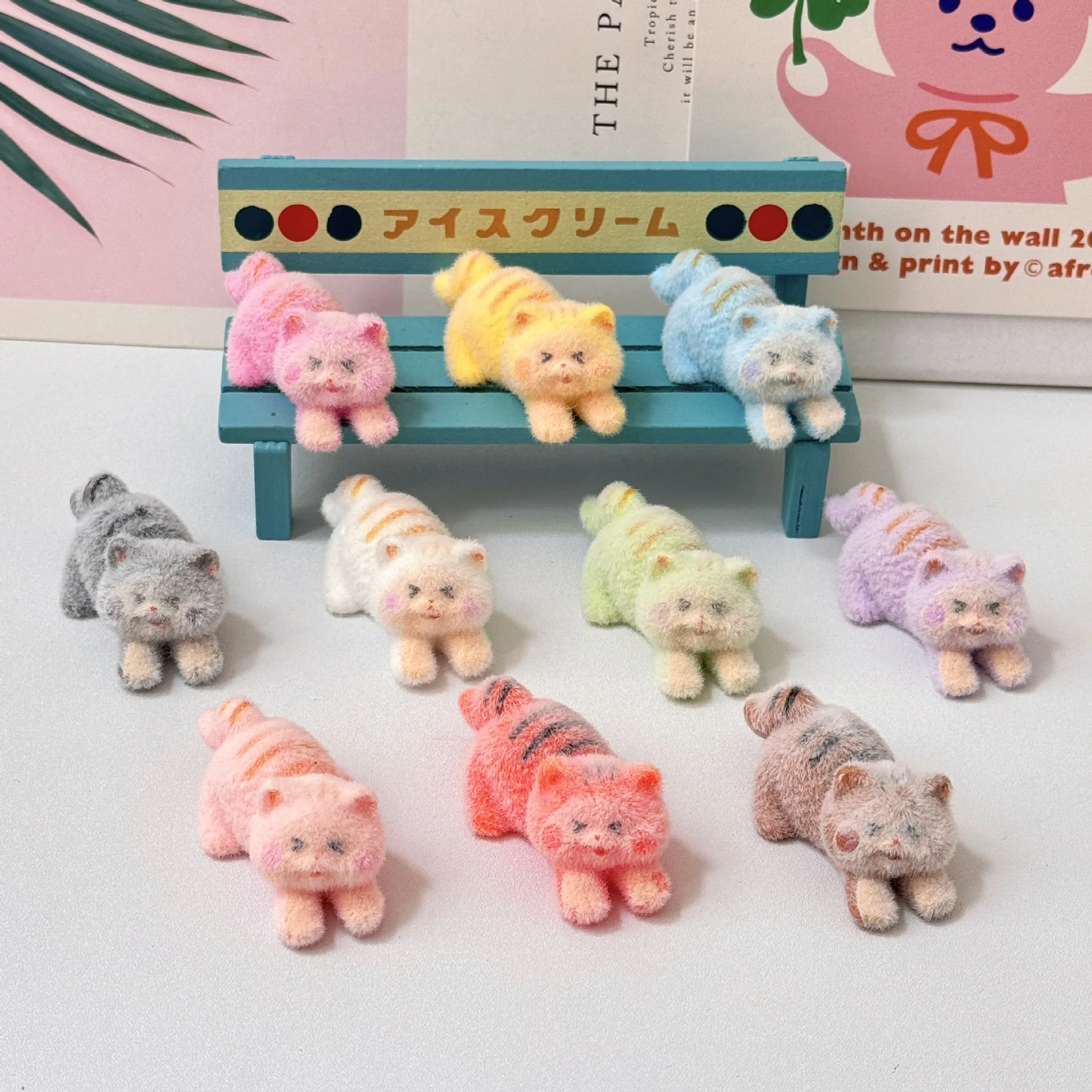 10 unids/set Mini figura de gato de juguete personajes de dibujos animados figura de gato figura de acción juguete decoración de escritorio Fans regalo para niños