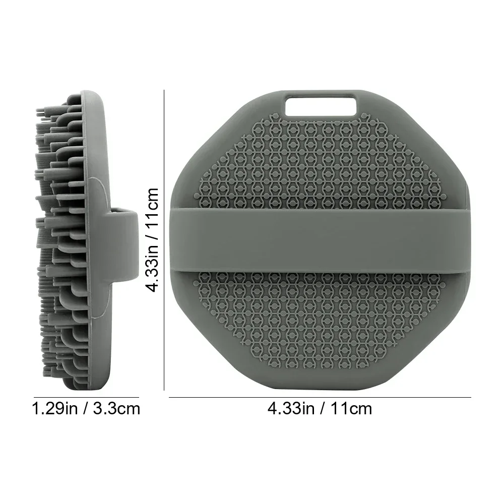 Cepillo de baño para masaje de ducha, con limpieza ergonómica, mango corporal de silicona suave, herramienta exfoliante portátil para el hogar - imagen 5