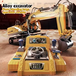 Excavadora RC de aleación con sonido – Juguete teledirigido para niños