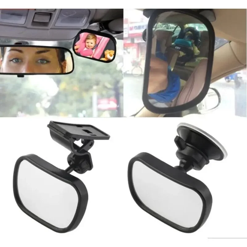 Espejo de coche para bebé para asiento trasero, Mini Clip de succión ajustable, espejo trasero 2 en 1, espejo de observación infantil, fácil instalación - imagen 4