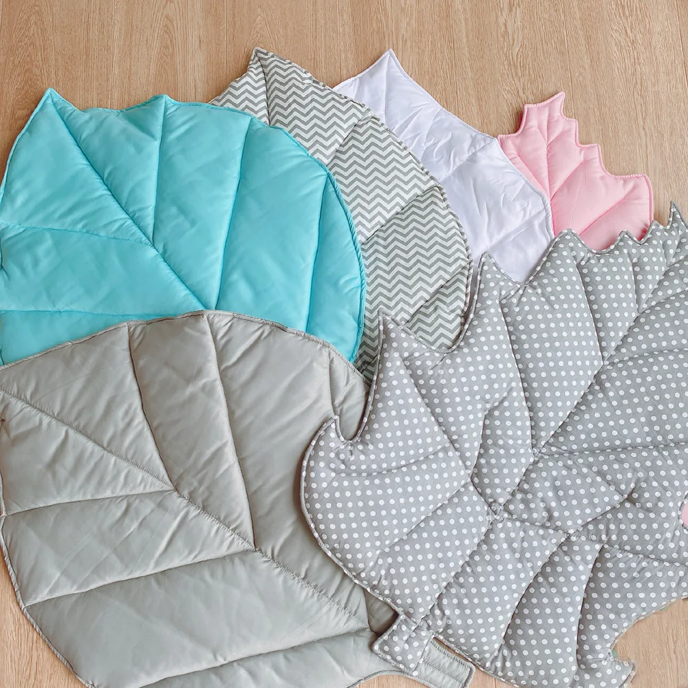 Estera de actividad de gimnasio para juegos de bebé de estilo nórdico Ins, estera de juego en forma de hoja, gimnasio para bebé, juego de estera para gatear de dibujos animados tridimensionales para bebé - imagen 2