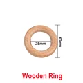 5pcs 40mm Wooden