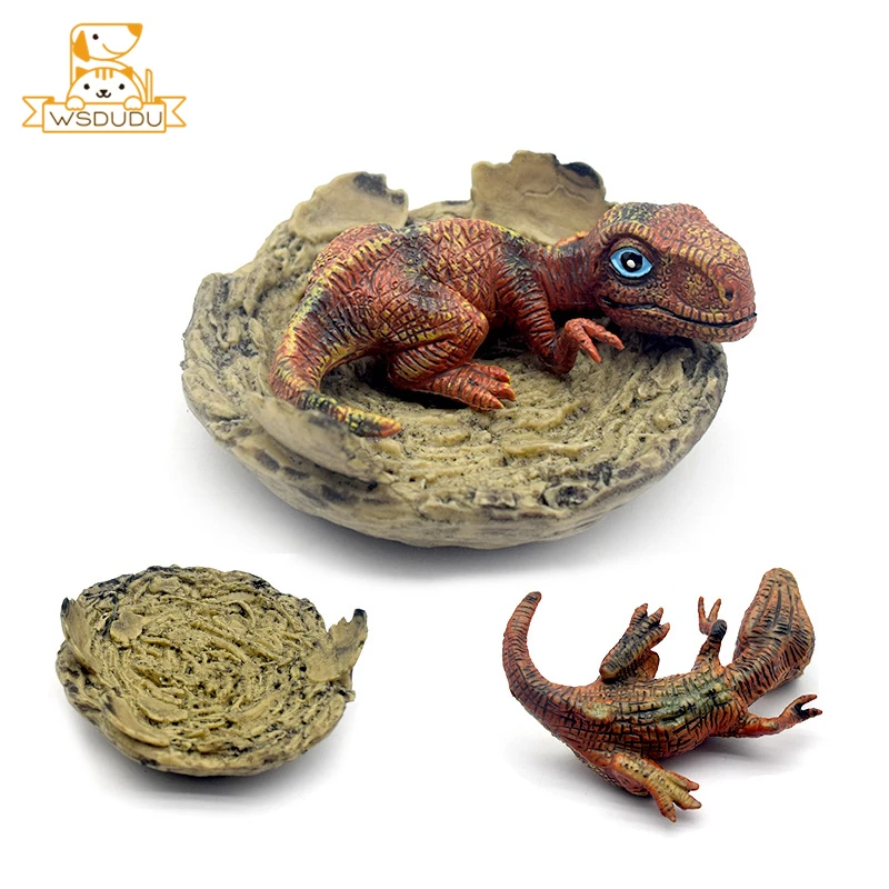 Modelo de accionamiento de tiranosaurio para bebé con nido desmontable, dinosaurio realista t-rex, juguete educativo, estatuilla de Animal, decoración, regalo para niños - imagen 2
