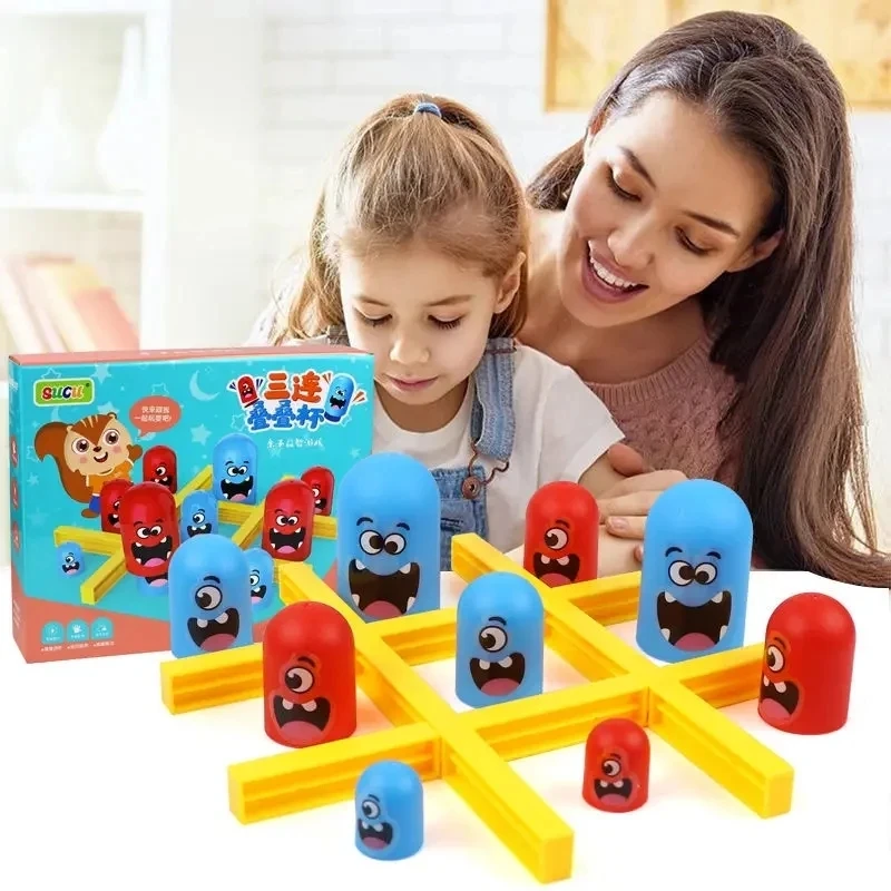 Divertidos juegos de mesa Tic Tac Toe intelectual gran comiendo ajedrez pequeño interactivo multijugador juegos de fiesta juguetes para niños adultos - imagen 5