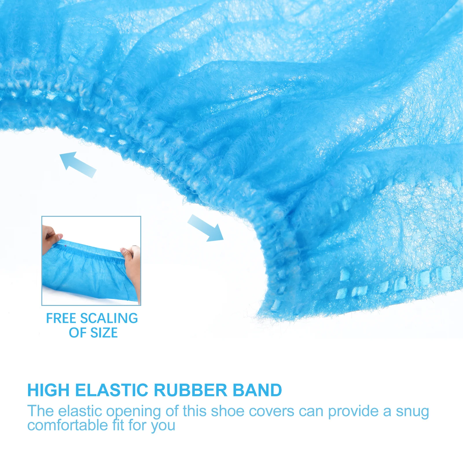 100 Uds. Cubierta de zapatos antideslizante a prueba de polvo banda elástica tela no tejida Protector de zapatos desechable uso en viajes en casa zapato transpirable - imagen 4