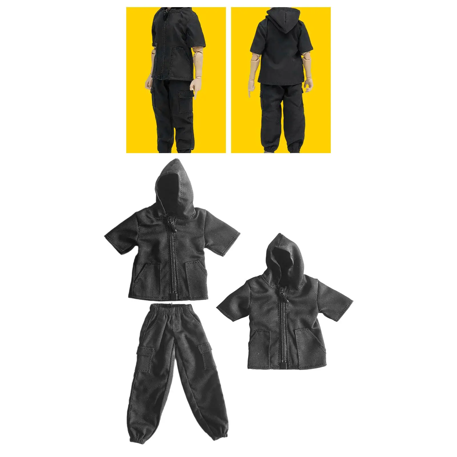 1:12 Scale Action Figure Fashion Clothes Outfits Fashion Workout Gym Sweatshirt Sportswear for 6'' Action Figures Accessories