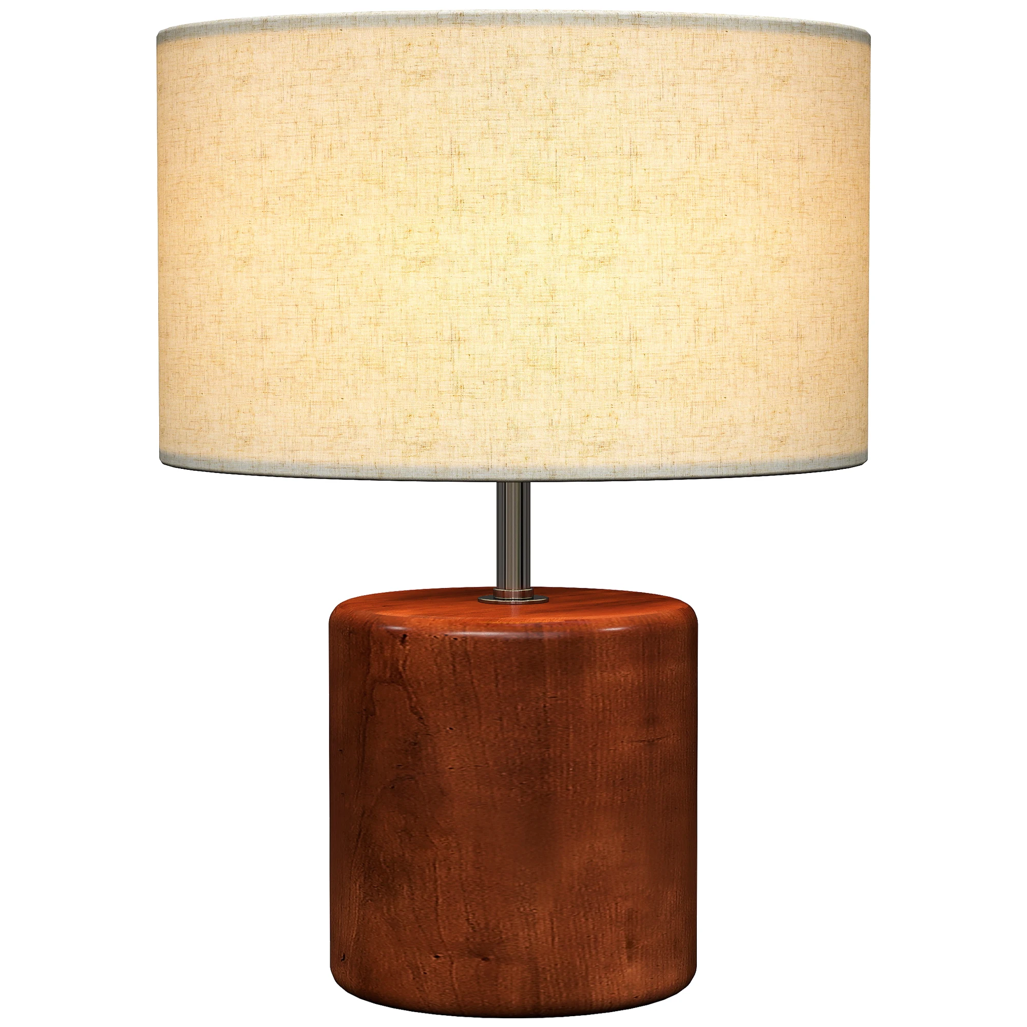 HOMCOM Lámpara de Mesa Rústica, Lámpara de Mesita de Noche con Base de Madera, Pantalla de Lino, Interruptor Basculante, para Dormitorio, Salón, E27, 40W, Marrón Oscuro