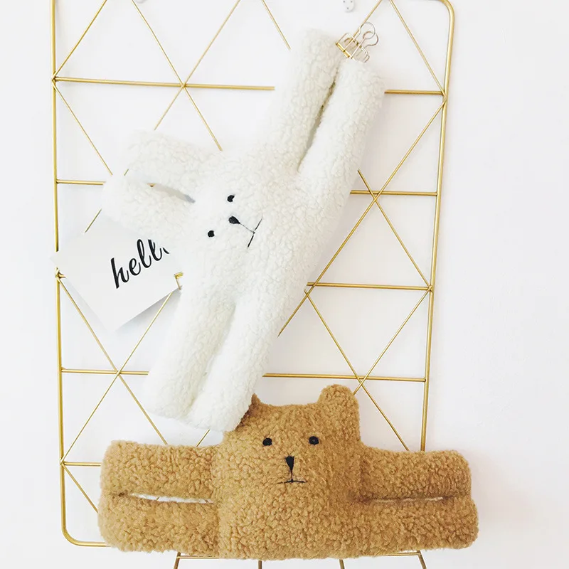 Tope de puerta de mano antipellizco con diseño de cordero y osito, protector para regalo, evita golpes, regalo navideño para Navidad/Halloween - imagen 4