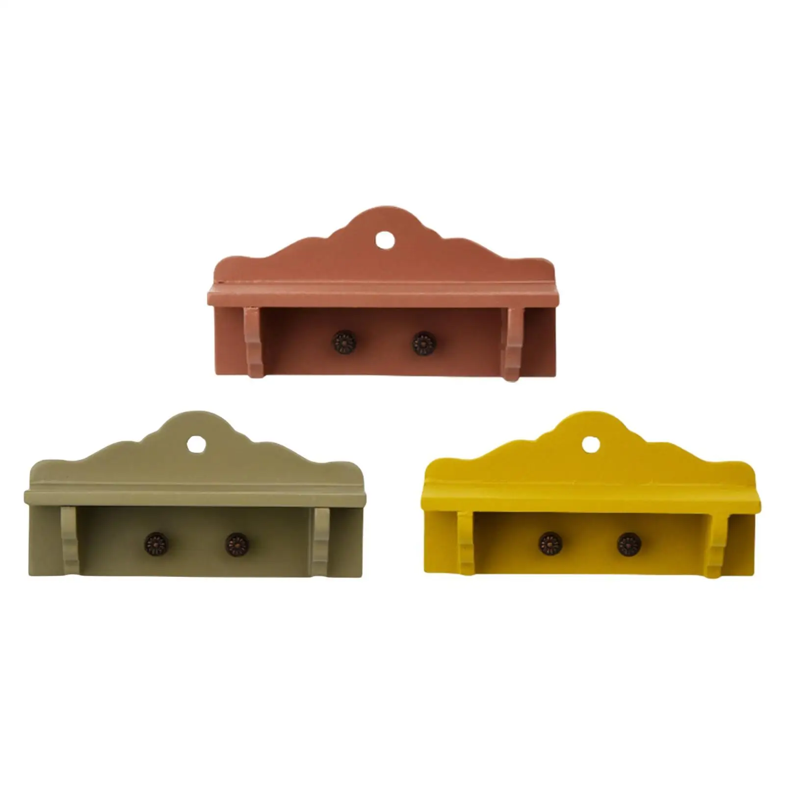 Wooden Coat Rack Pretend Play Toys Dollhouse Accessory Simulation Clothes Hange for Home Photo Prop Life Scene Bathroom Decor