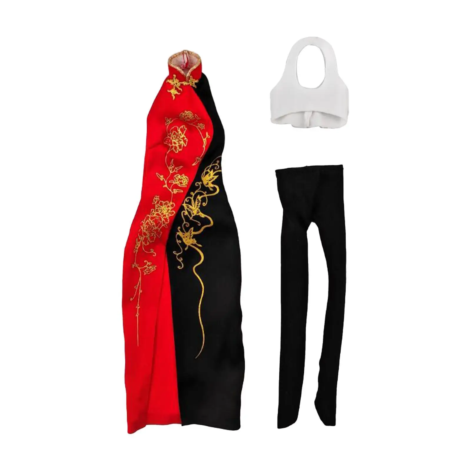 1/6 Scale Female Cheongsam Decoration Cloth Wear Resistant Easy to Use 1:6 1/6 Scale Female Cheongsam Decoration Cloth Wear Resistant Easy to Use 1:6