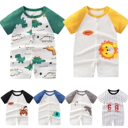 Mono manga corta bebé estampado dinosaurio tigre tiburón león