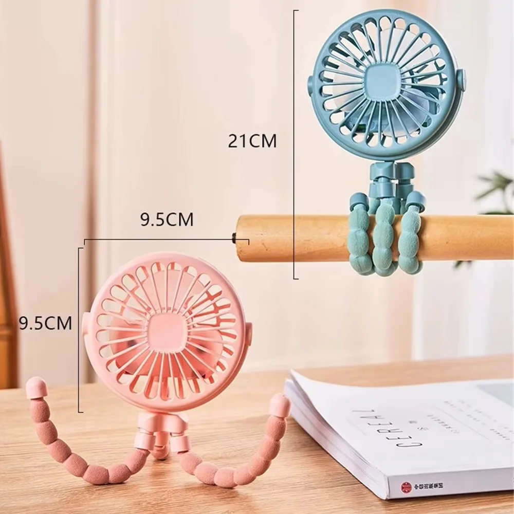 Ventilador recargable USB para cochecito de bebé – Portátil - imagen 5
