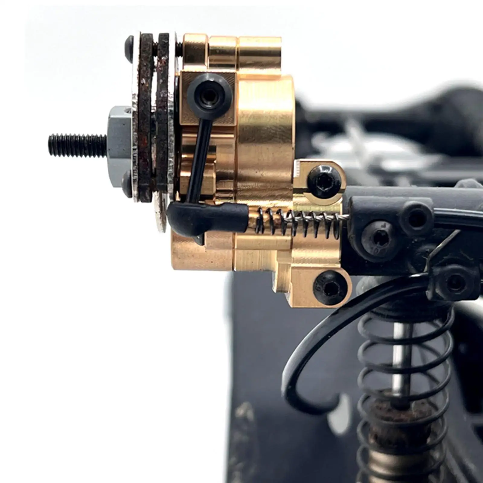 4Pcs 1/10 Rear Steering Knuckles and Gear Cover Brass Rear Steering Cup Upgrade for Yk4106 Trucks RC Hobby Car Model Accessories
