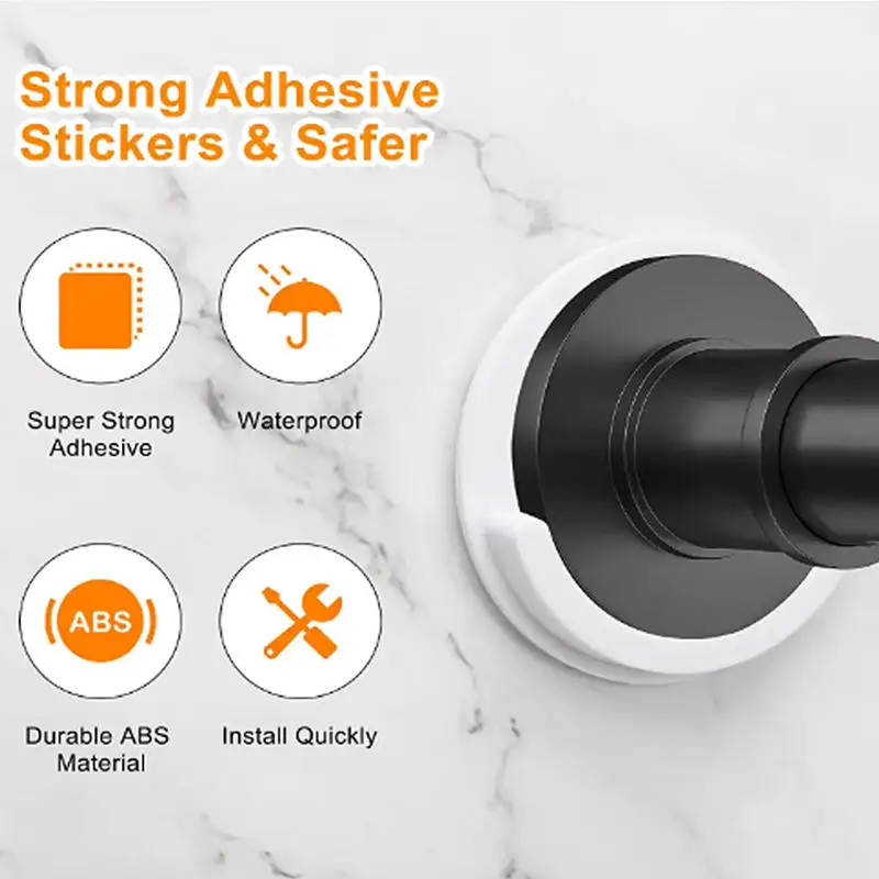 Nuevo soporte para colgar en barra, barra Circular anticaída en forma de varilla, cortina de ducha, gancho adhesivo antideslizante - imagen 4