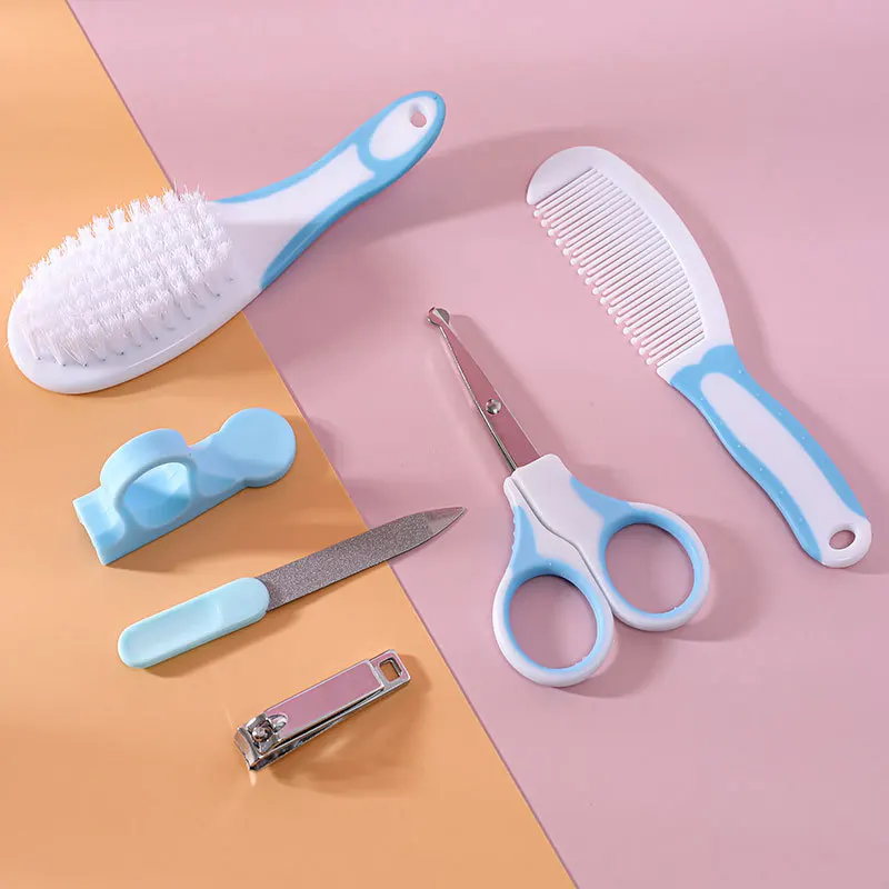 Juego de 6 piezas de aseo para bebés de gran venta: cortaúñas seguros + kit de peine/cepillo suave para el cabello, diseño antiapadas y respetuoso con el recién nacido. - imagen 3