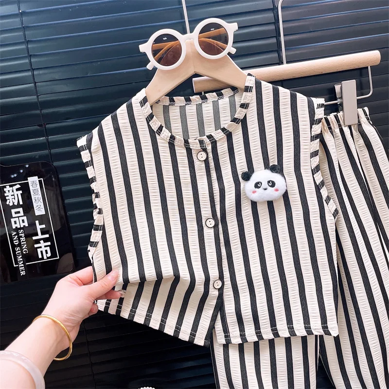 Conjunto de verano para bebé con camiseta sin mangas y pantalón corto - imagen 4