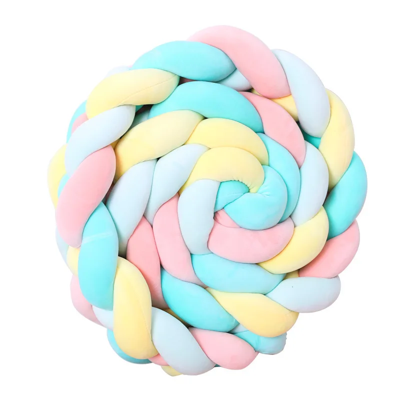 Riel de cama anudado para habitación de niños trenzado de 4 hebras, protector contra choques de seguridad para bebés, protección de seguridad para cama tejida - imagen 4