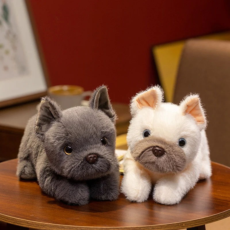 Peluche bulldog suave para bebés – Muñeco de perro esponjoso - imagen 4