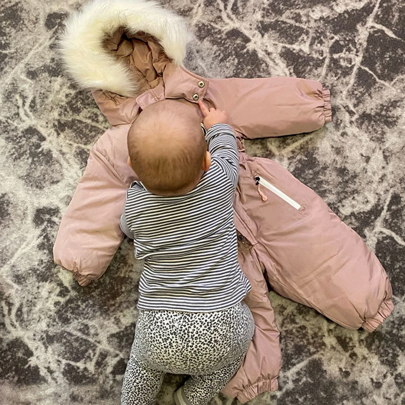Mono de invierno para bebé – Terciopelo térmico e impermeable - imagen 2