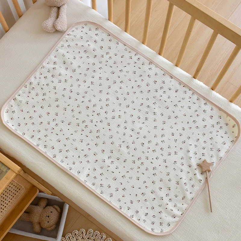 Cambiador impermeable para recién nacido, 30x50cm, bonito Corán, capa superior de algodón transpirable, alfombrilla de cama reutilizable para bebés, lavable a máquina - imagen 2