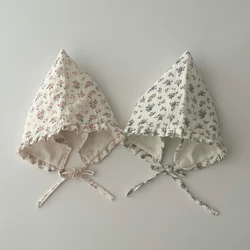 Gorro algodón bebé niña - Estampado primavera verano ajustable