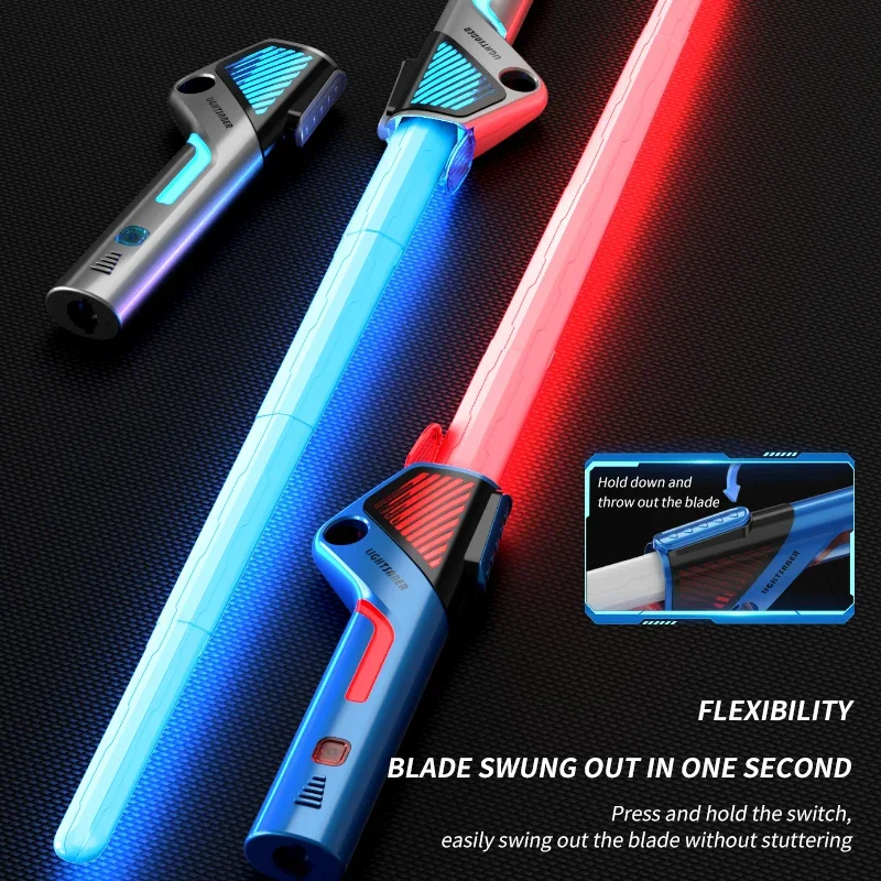 Espada de juguete brillante colorida para niños, espada láser de música telescópica, juguete de descompresión giratorio 2 en 1, espada ligera, juguetes para niños y adultos - imagen 3